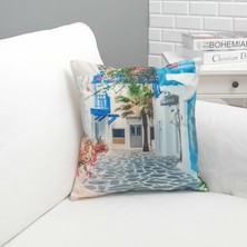 Körfez Kırlent Yaz Temalı Alaçatı Desen Kırlent Kılıfı 43X43CM