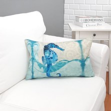 Körfez Kırlent Marin Desenli Dikdörtgen Kırlent Kılıfı