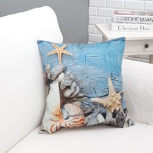 Körfez Kırlent Marin Deniz Yıldızları Desenli Kırlent Kılıfı 43X43CM