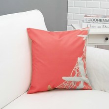 Körfez Kırlent Marin Pembe Desenli Kırlent Kılıfı 43X43CM