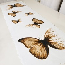 Körfez Kırlent Renkli Kelebekler Model Dekoratif Runner 40X140CM