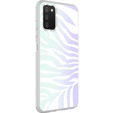 Kzy Samsung Galaxy A03S Kapak Zebra Desenli Fosforlu Silikon Kılıf