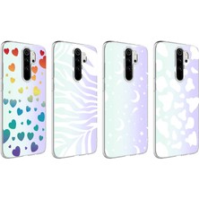 Kzy Xiaomi Redmi Note 8 Pro Kapak Zebra Desenli Fosforlu Silikon Kılıf