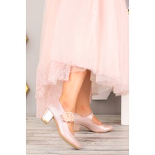 Kiko Kids Kiko 751 Vakko Günlük Kız Çocuk 4 cm Topuk Babet Ayakkabı Pudra