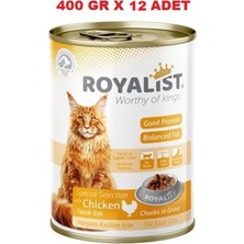 Royalist Tavuklu Yetişkin Kedi Konserve 400 gr x 12 Adet