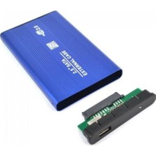 Us Technology 2.5'' Inç Sata 2.0 HDD Harddisk Kutu Aliminyum Gövde - Harici HDD Hard Disk Kutusu Mavi