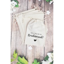 Pekshop "will You Be My Bridesmaid?" Gelin - Nedime Hediye Kesesi - 10 Adet