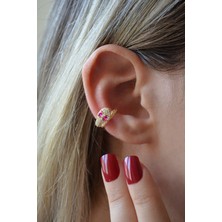 Argentum Concept Altın Kaplamalı 925 Ayar Gümüş Yılan Biçimli Kıkırdak Küpe - 12105202