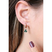 Argentum Concept 925 Ayar Gümüş Yonca Figürlü Rose Küpe - K102001