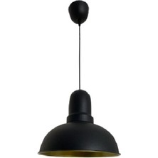 Dylight Retro Dekoratif Tekli Siyah Rustik Metal Sarkıt Avize 33 cm
