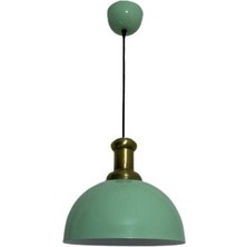 Dylight Retro Metal Dekoratif Yeşil Rustik Tekli Sarkıt Avize Çap 30 cm