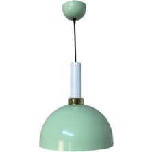 Dylight Retro Metal Dekoratif Rustik Kafesli Yeşil Tekli Sarkıt Avize Çap 30 cm