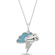 Argentum Concept 925 Ayar Gümüş Bulut Şimşek Kolye - N166601