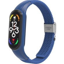 Yue Store Xiaomi Mi Band 7 Soğuk Mavisi Için Naylon Örgülü Saat Bandı (Yurt Dışından)