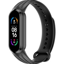 Yue Store Xiaomi Mi Band 6/5 Siyah Için Silikon Saat Bandı (Yurt Dışından)