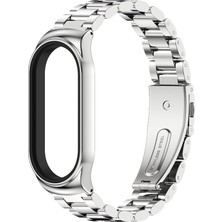Mijobs Xiaomi Mi Band 7/7 Nfc Gümüş Için Cs Paslanmaz Ste Watch Band (Yurt Dışından)