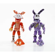 Elifeshop ES8003 Işıklı Five Nights At Freddy’s Fnaf Karakter Figür Maskeli Oyuncak Seti Kabus Foxy & Bonnie