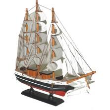 Elifeshop ES175296D El Yapımı Ahşap Yelkenli Gemi Maketi Barbaroslar Model 35 Cm. Büyük Boy