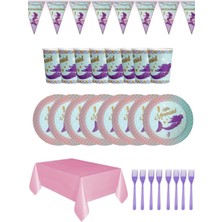 Best Parti Deniz Kızı Doğum Günü Parti Seti 8 Kişilik