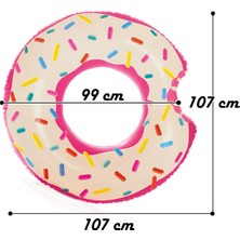 Elifeshop ES56265 Şekerli Donut Tasarımlı Havuz & Deniz Simidi Can Simidi 107 Cm.