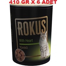 Rokus Yürekli Kedi Konservesi 410G x 6
