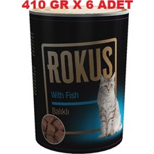 Rokus Balıklı Kedi Konservesi 410G x 6