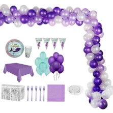 Best Parti Deniz Kızı 8 Kişilik Lüks Hazır Doğum Günü Parti Seti