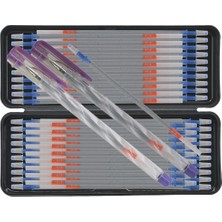 Ekoset Gümüş Deri Kalemi 2 Adet ve 100 Adet Kalem Içi