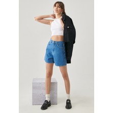 Lee Kadın Stella Regular Fit Rahat Kesim %100 Pamuk 5 Cep Jean Şort