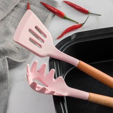 Xinhang Silikon Pişirme Araçları Gereçler Set Yapışmaz Spatula Kürek Ahşap Kolu Pişirme Araçları Saklama Kutusu ile Set Mutfak Aksesuarları | Pişirme Aracı Setleri (Yurt Dışından)