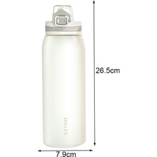 Diller D55 900ML Taşınabilir Spor Su Şişesi (Mavi)