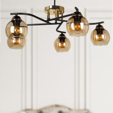 Begüsa Alkan 5'li Avize Siyah