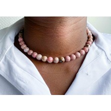 Mucize Taş Rodonit Doğaltaş Kolye 8 mm