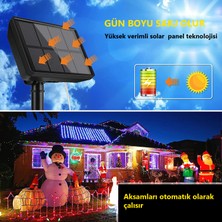 Miletus Güneş Enerjili Bahçe Aydınlatma 10+2m Rgb (Renkli ) Dış Mekan Güneş Enerjili Lamba