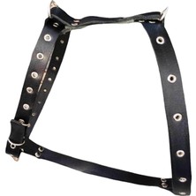 Balkonda köpek göğüs tasması siyah deri orta ırk kalınlık:4mm genişlik:3cm göğüs ölçüsü:50-70cm ayarlamalı dog harness GT1-5