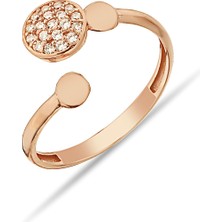 Argentum Concept 925 Ayar Gümüş Zirkon Taşlı Rose Yüzük - Y012901