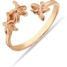 Argentum Concept 925 Ayar Gümüş Deniz Yıldızı Figürlü Rose Yüzük - Y012101