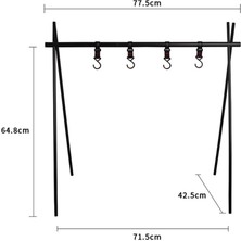 Remiel Alüminyum Alaşım Asılı Raf 8kg Açık Hava Kamp Üçgen Tencere Rafı (Yurt Dışından)