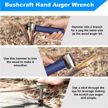 Remiel Ahşap Burgu Matkap Ucu El Burgu Anahtarı Bushcraft Kampı Ahşap Işleme Için Uygun (Yurt Dışından)