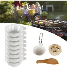Remiel Taşınabilir Kamp Kasesi Açık Pişirme Eşyaları Piknik Için Loofah Topu Bbq Beyaz 11 Parça (Yurt Dışından)