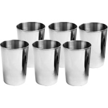 Remiel 6 Parça Paslanmaz Çelik Pint Fincan Bardak Bira Cam Şarap Suyu Kahve Çay Bardağı 6 PARÇASILVER400ML (Yurt Dışından)