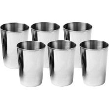 Remiel 6 Parça Paslanmaz Çelik Pint Fincan Bardak Bira Cam Şarap Suyu Kahve Çay Bardağı 6 PARÇASILVER400ML (Yurt Dışından)