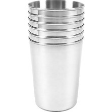 Remiel 6 Parça Paslanmaz Çelik Pint Fincan Bardak Bira Cam Şarap Suyu Kahve Çay Bardağı 6 PARÇASILVER400ML (Yurt Dışından)