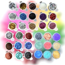 Epoksi Kalıp Cank Epoksi Sedef Pigment Glitter Seti 33 Parça/ Epoksi/  Epoksi Kalıp Malzemeleri/ Nail Art/ Mum