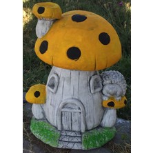 LS BOTANİK Mantar Ev Sarı Bahçe Heykeli  Biblosu