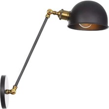 Dylight Retro Rustik Dekoratif Rustik Siyah Mafsallı Duvar Aplik