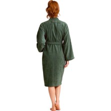Pırıltı Collection Kimono Yaka Bornoz %100 Pamuk