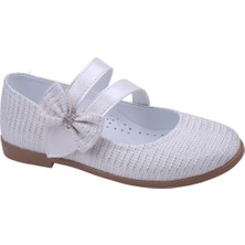 Papuç Sepeti Ortaç 2081 Kız Çocuk Balerin Fiyonk Cırtlı Babet Ayakkabı