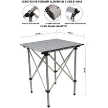 Sekoutdoor Alüminyum Katlanır Kamp Masası Küçük