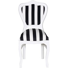 Mobilya Baba Lale Zebra Desenli Oymalı Sandalye